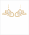 Golden Stella Filigree Western Hat Earrings GOLD
