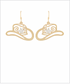 Golden Stella Filigree Western Hat Earrings GOLD