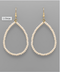 Golden Stella Bead Teardrop Earrings IVORY