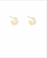 Golden Stella Huggie Hoops WHITE / GOLD