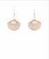 Golden Stella Shell with Pearl Drop Earrings GOLD