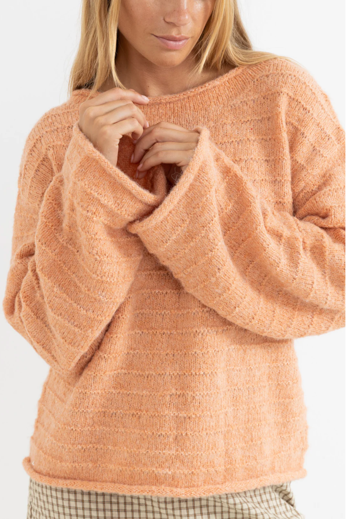 Rhythm W Baklava Knit Sweater DUSTY PINK