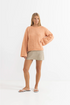 Rhythm W Baklava Knit Sweater DUSTY PINK