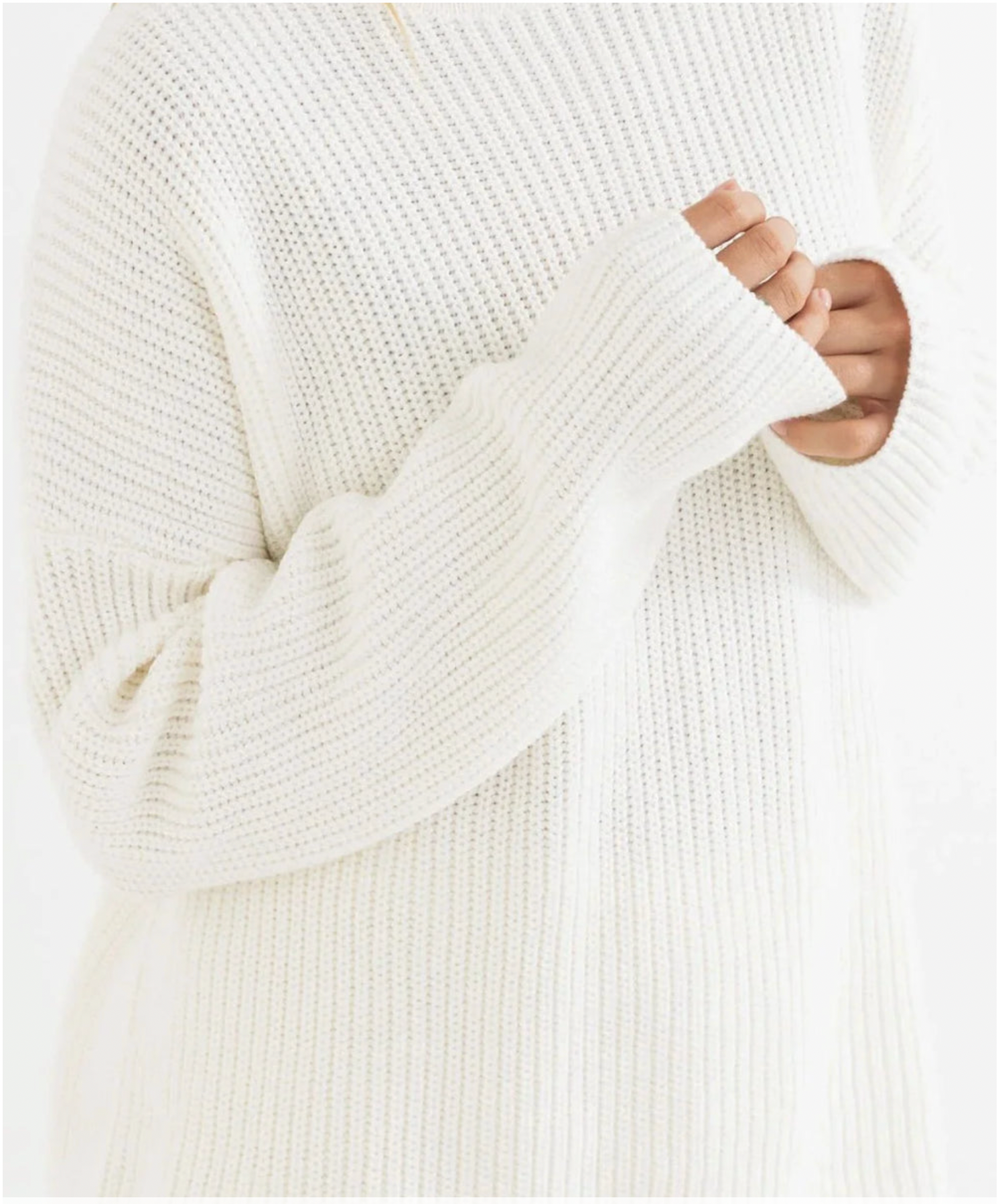 Rhythm W Essential Knit Jumper WHITE