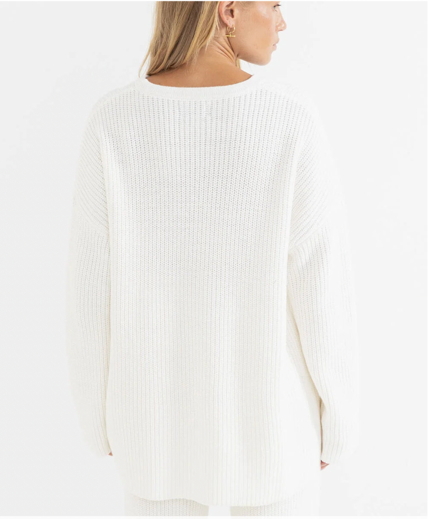 Rhythm W Essential Knit Jumper WHITE