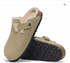 Birkenstock W Boston Suede Leather Shearling TAUPE - NARROW