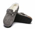 Birkenstock W Boston Suede Leather Shearling STONE COIN - NARROW