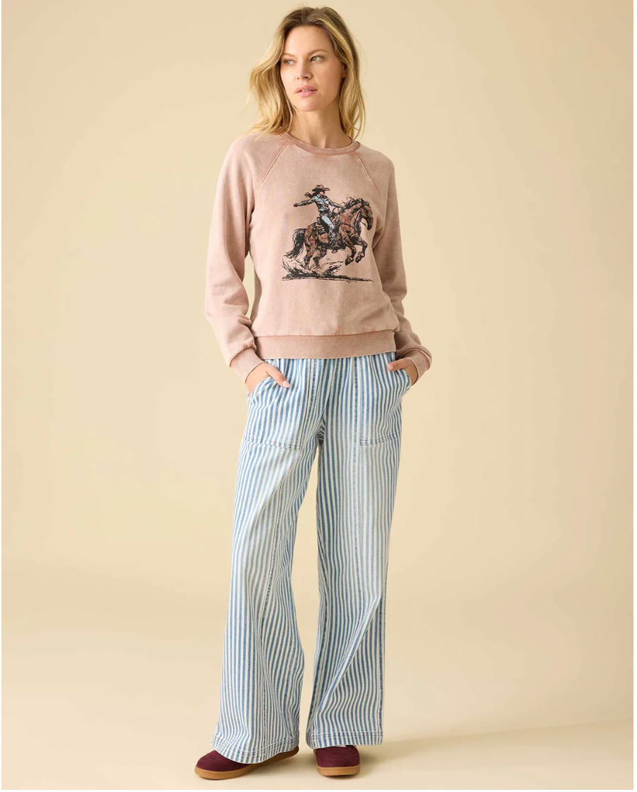 Flag & Anthem W Triana Wide Leg Pull On Pant MED WASH