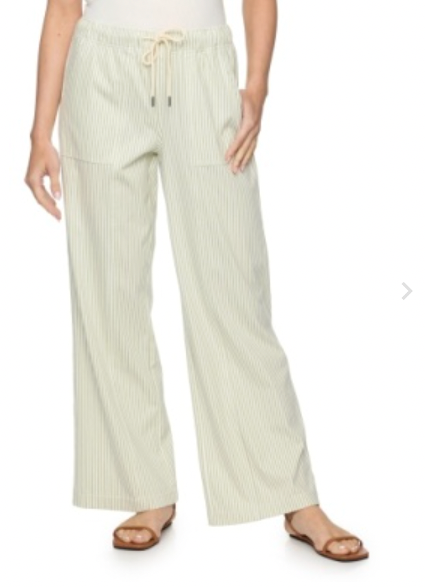 Flag & Anthem W Triana Railroad Wide Leg Pant SAGE/CREAM