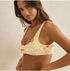 Rhythm W Wildflower Crop Bikini Top WHITE / YELLOW