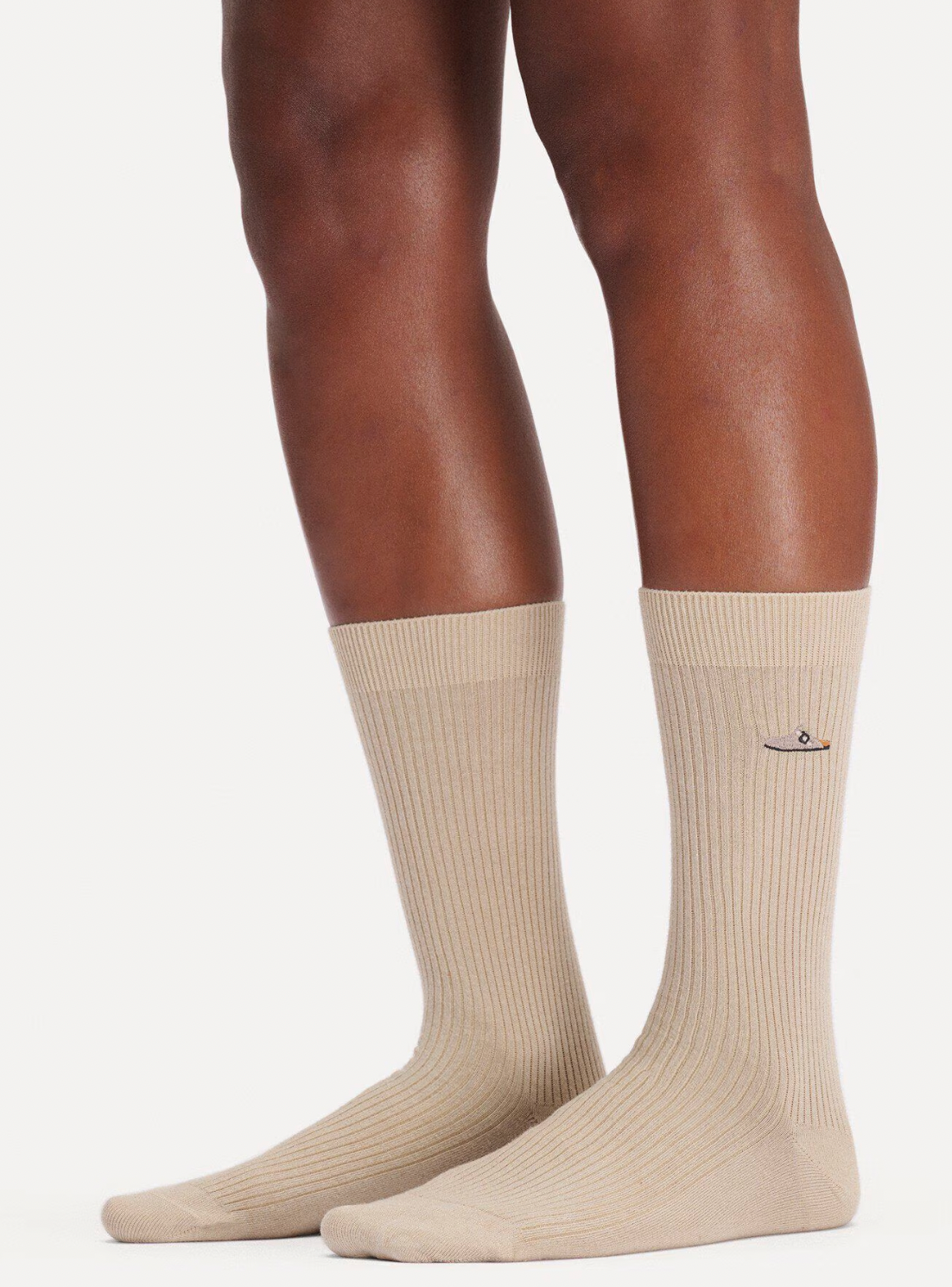 Birkenstock Cotton Rib Socks OYSTER