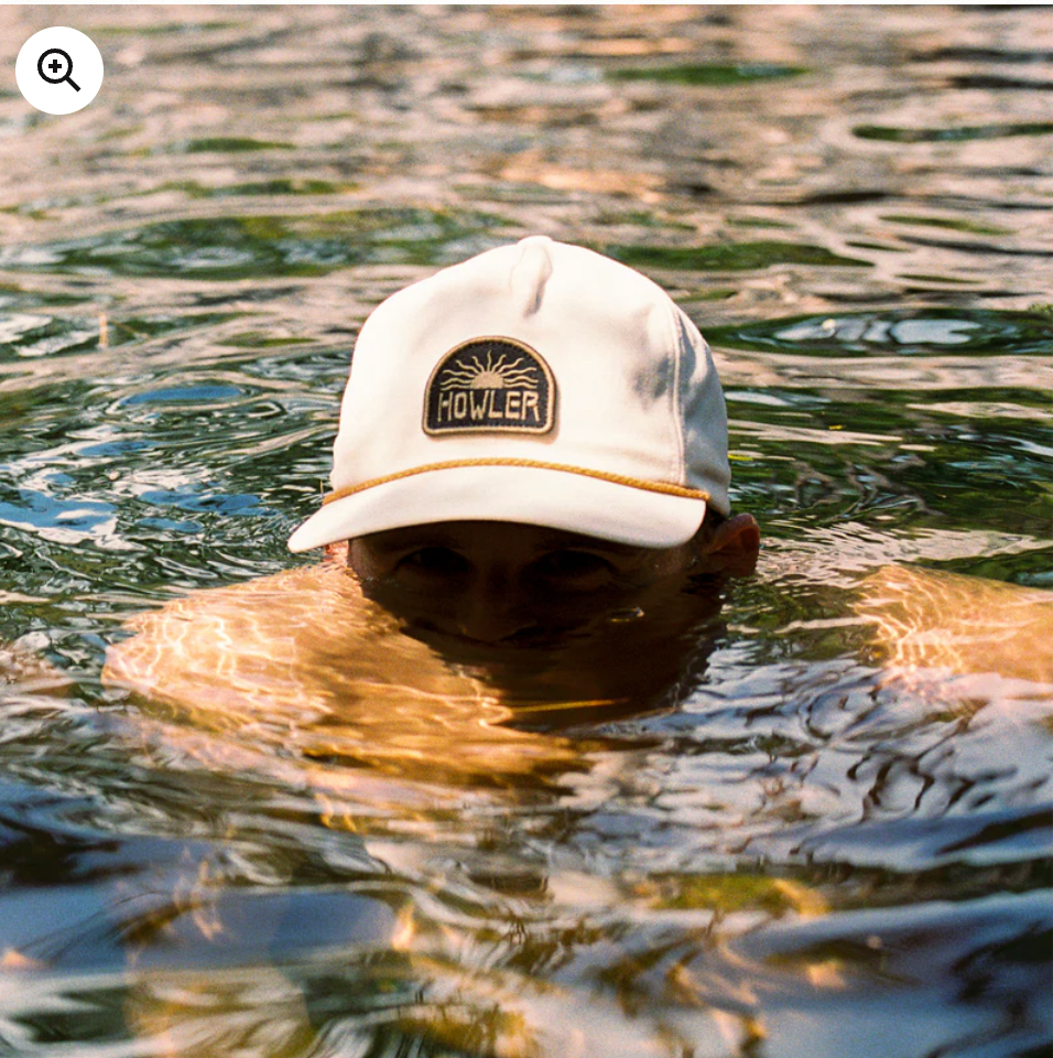 Howler Bros El Sol Unstructured Snapback Hat WHITE