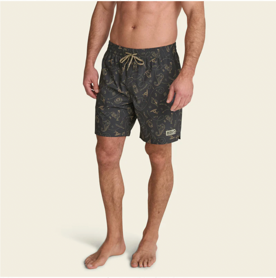 Howler Bros M Deep Set Boardshort SEA RODEO ANTIQUE BLACK