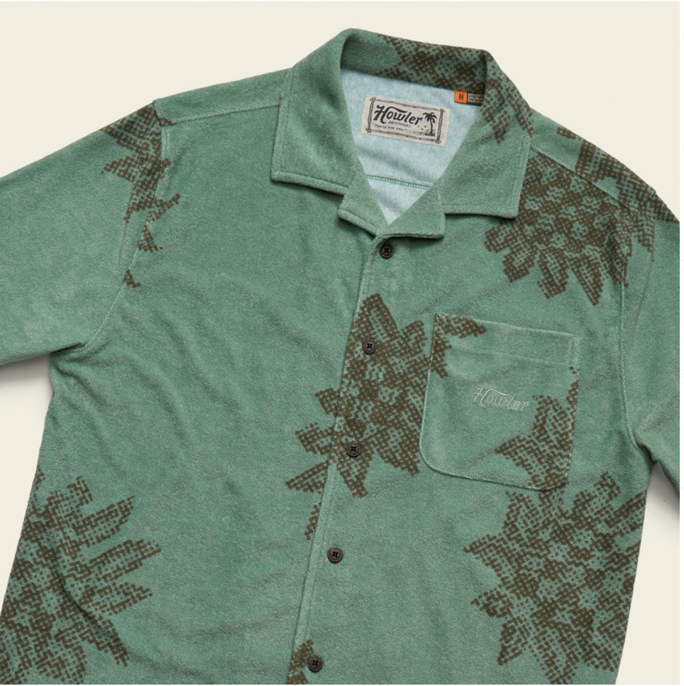 Howler Bros M Palapa Terry Shirt SUNFLOWER PIXELS GRANITE GREEN