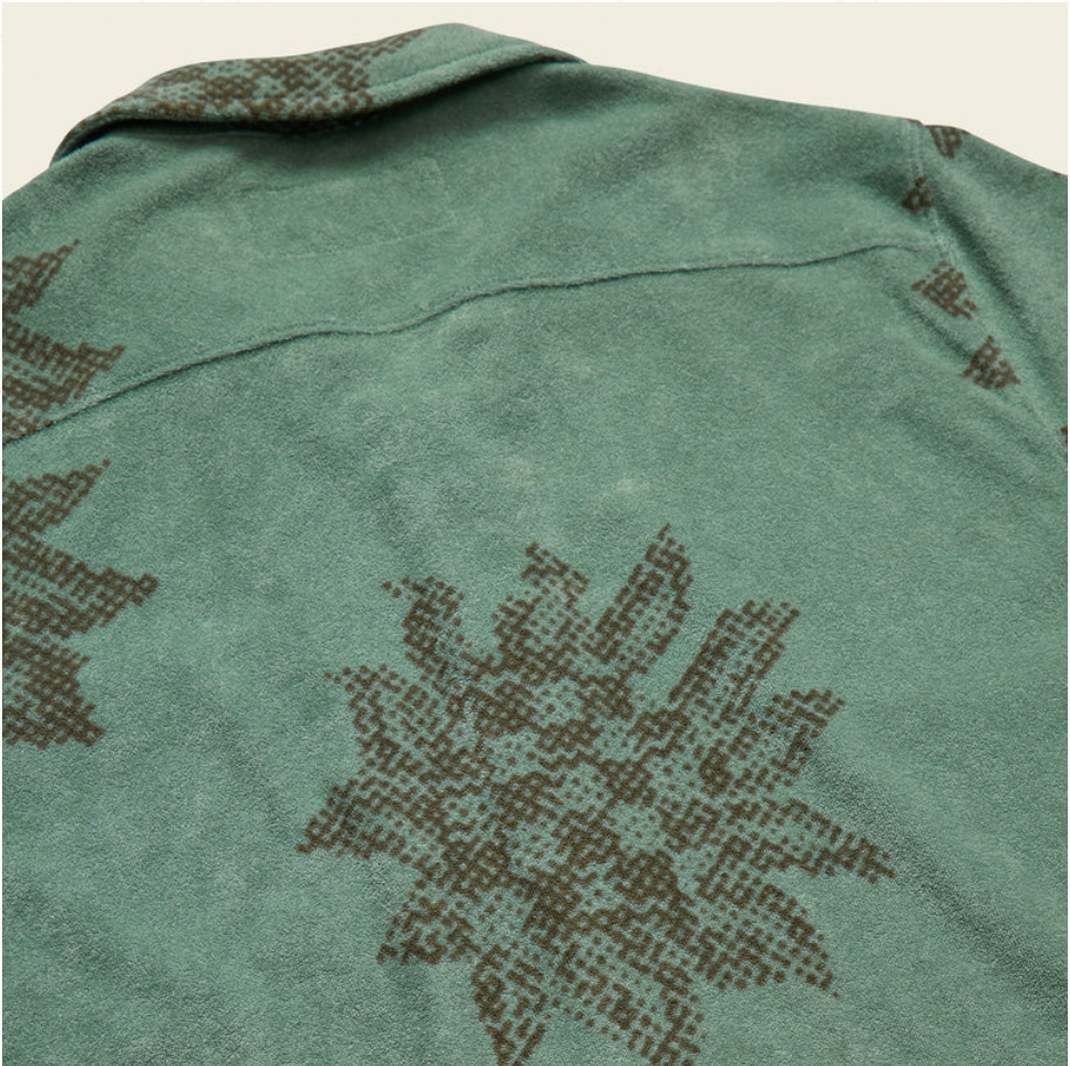 Howler Bros M Palapa Terry Shirt SUNFLOWER PIXELS GRANITE GREEN