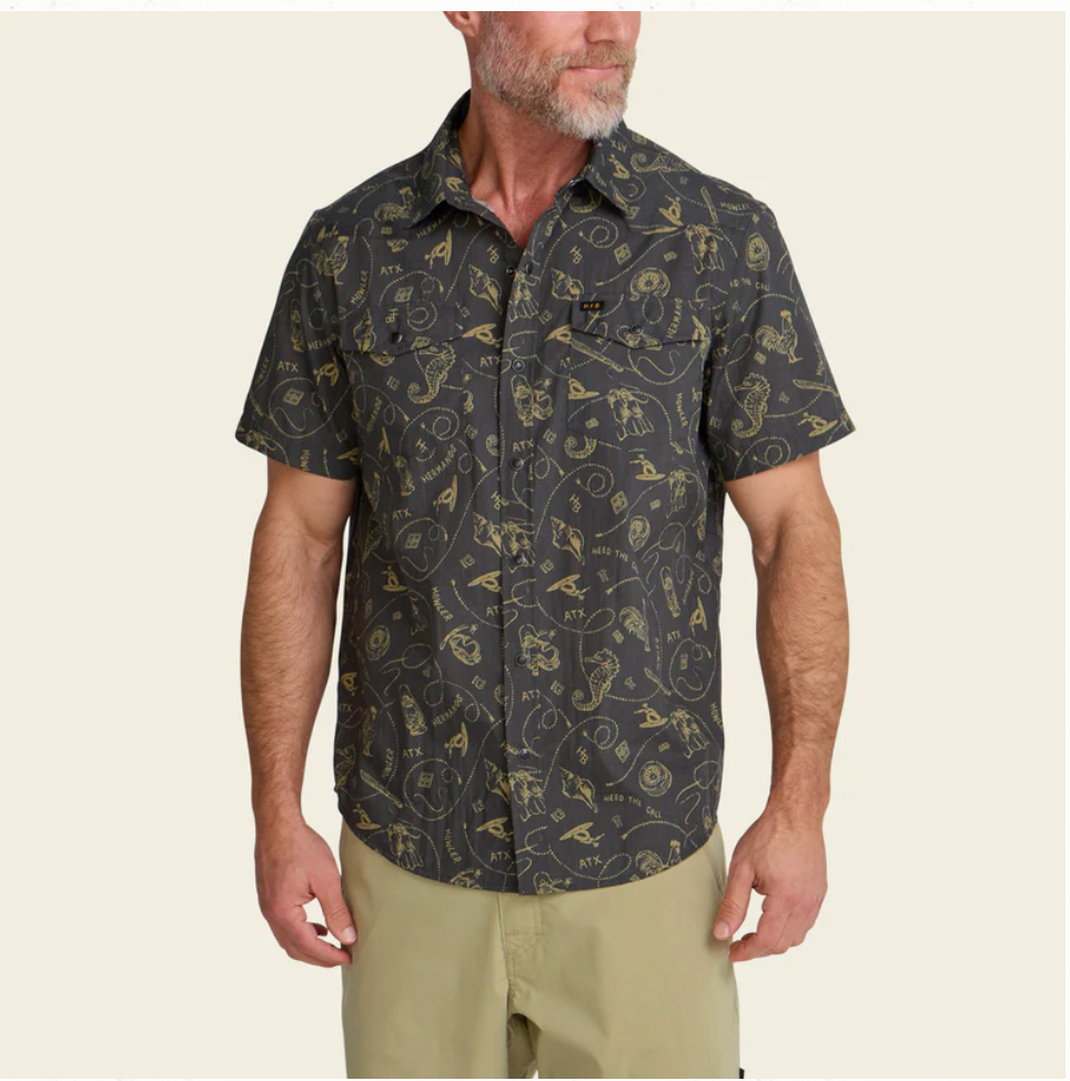 Howler Bros M SS H Bar Snapshirt SEA RODEO ANTIQUE BLACK