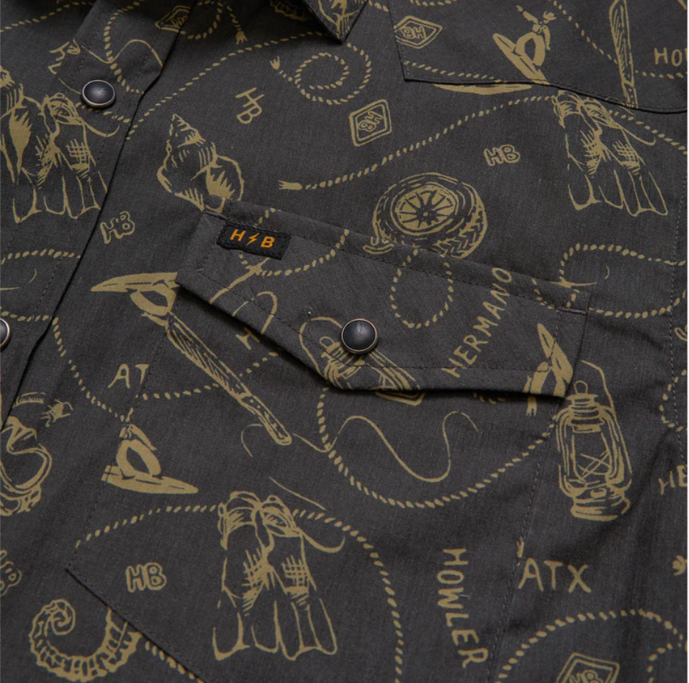 Howler Bros M SS H Bar Snapshirt SEA RODEO ANTIQUE BLACK