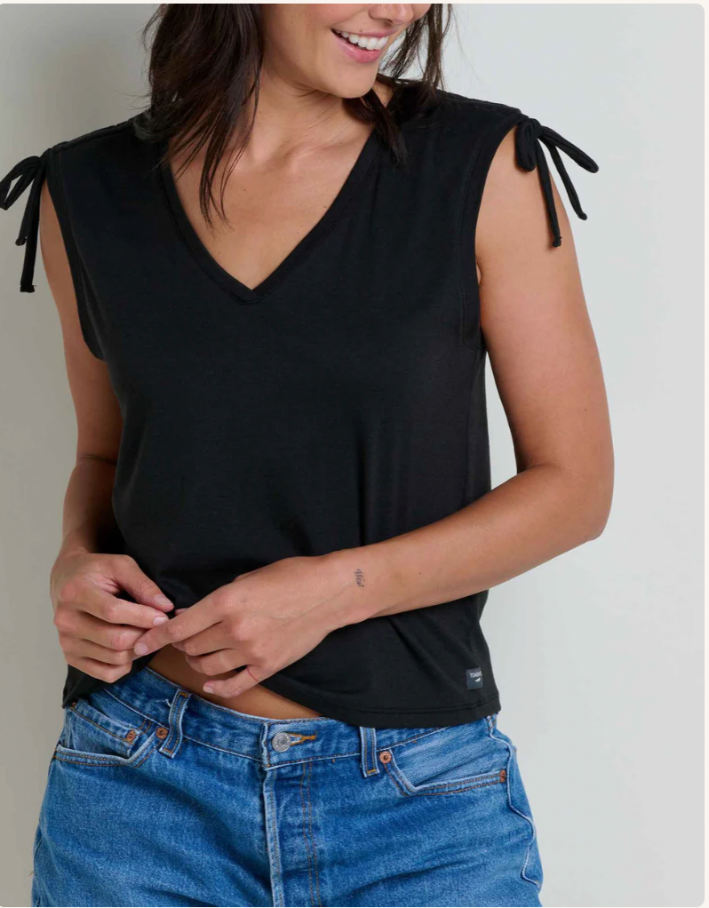 Toad & Co W Anza Cinch Tank BLACK