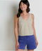 Toad & Co Taj Hemp Button Back Tank BARLEY RAILROAD STRIPE