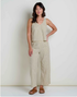Toad & Co Taj Hemp Button Back Tank BARLEY RAILROAD STRIPE