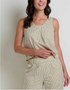 Toad & Co Taj Hemp Button Back Tank BARLEY RAILROAD STRIPE