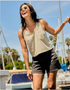 Toad & Co Taj Hemp Button Back Tank BARLEY RAILROAD STRIPE