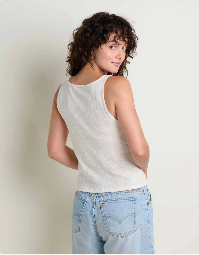 Toad & Co W Foothill Pointelle Henley Tank SALT