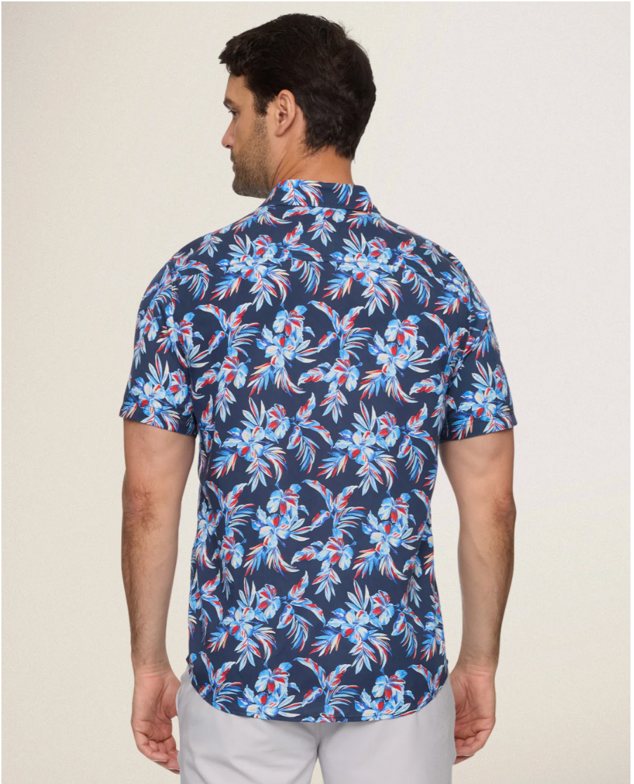 Flag & Anthem M SS Loris Sunbound Shirt NAVY BLUE / RED