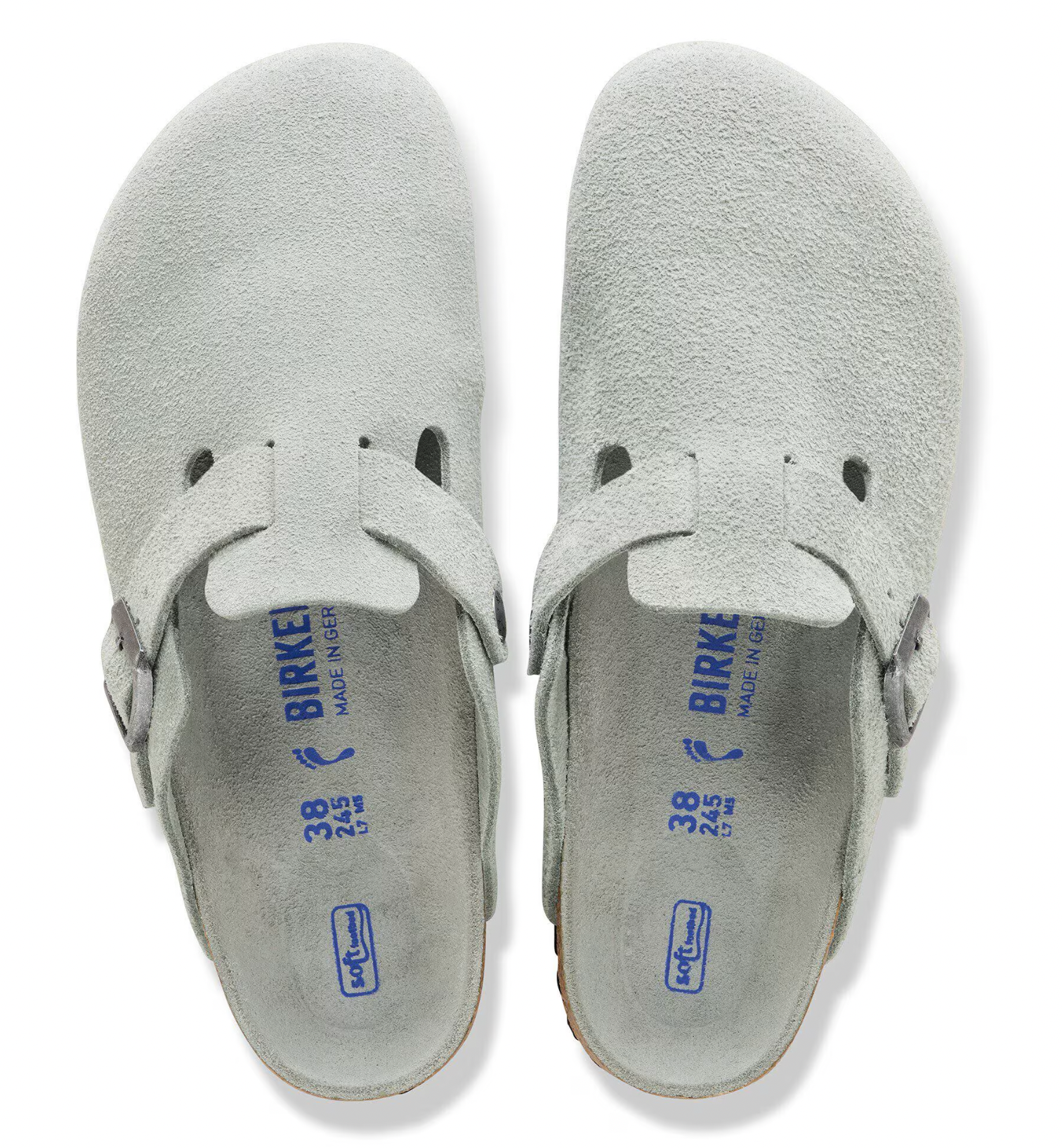 Birkenstock W Boston SFB Suede PURE SAGE - NARROW