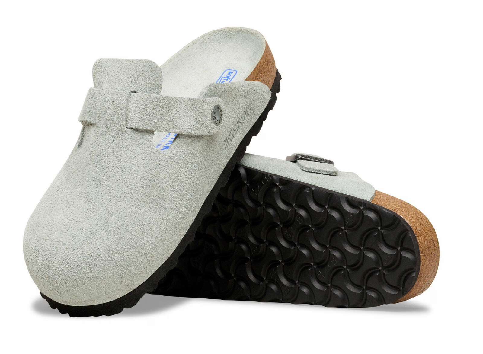 Birkenstock W Boston SFB Suede PURE SAGE - NARROW