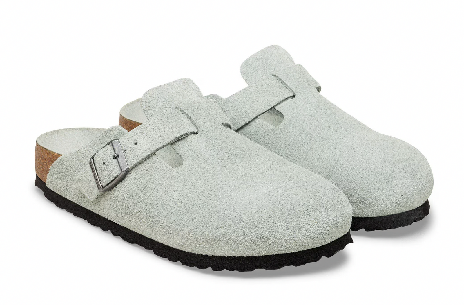 Birkenstock W Boston SFB Suede PURE SAGE - NARROW