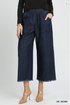 Umgee W Wide Leg Pants DARK DENIM