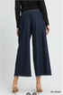 Umgee W Wide Leg Pants DARK DENIM