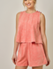 Mystree W Acid Wash Terry Swing Tank CORAL
