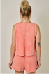 Mystree W Acid Wash Terry Swing Tank CORAL