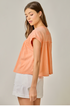 Mystree W SS Mineral Wash Slub Tee PEACH