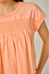 Mystree W SS Mineral Wash Slub Tee PEACH