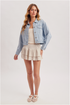 Hem & Thread W Railroad Stripe Jacket DENIM