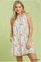 Umgee W Floral Mini Dress GREEN MIX
