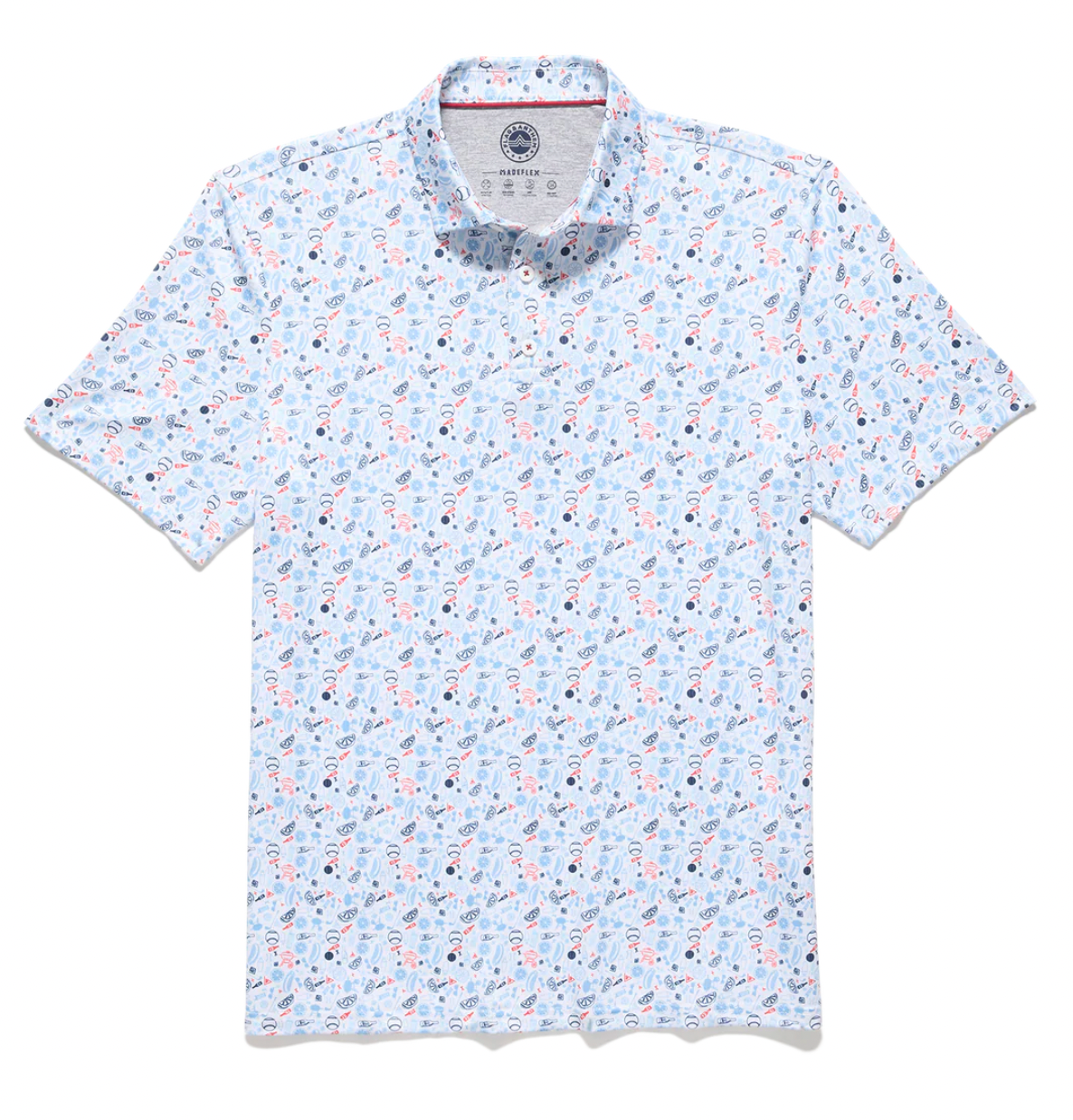 Flag & Anthem M SS Chester Americana Polo WHITE