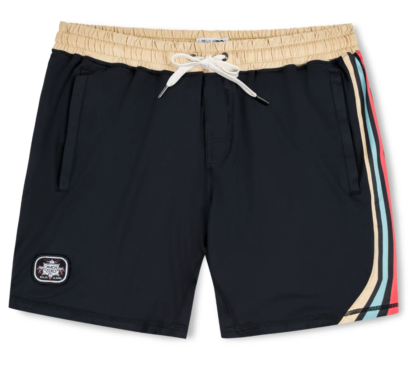 Baja Llama M Mach Zero Lounge Shorts RETRO BLACK
