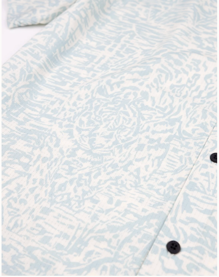 Baja Llama M SS Mojave Button Up HIDDEN LLAMA - GREEN