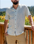 Baja Llama M SS Mojave Button Up HIDDEN LLAMA - GREEN