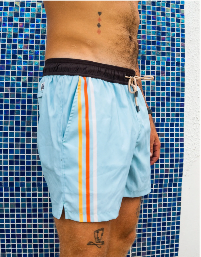 Baja Llama M Swimsuit DESERT STINGER - AQUA STRIPES