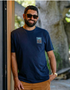 Baja Llama M SS Primo Graphic Tee ELECTRIC PALM - NAVY