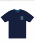 Baja Llama M SS Primo Graphic Tee ELECTRIC PALM - NAVY