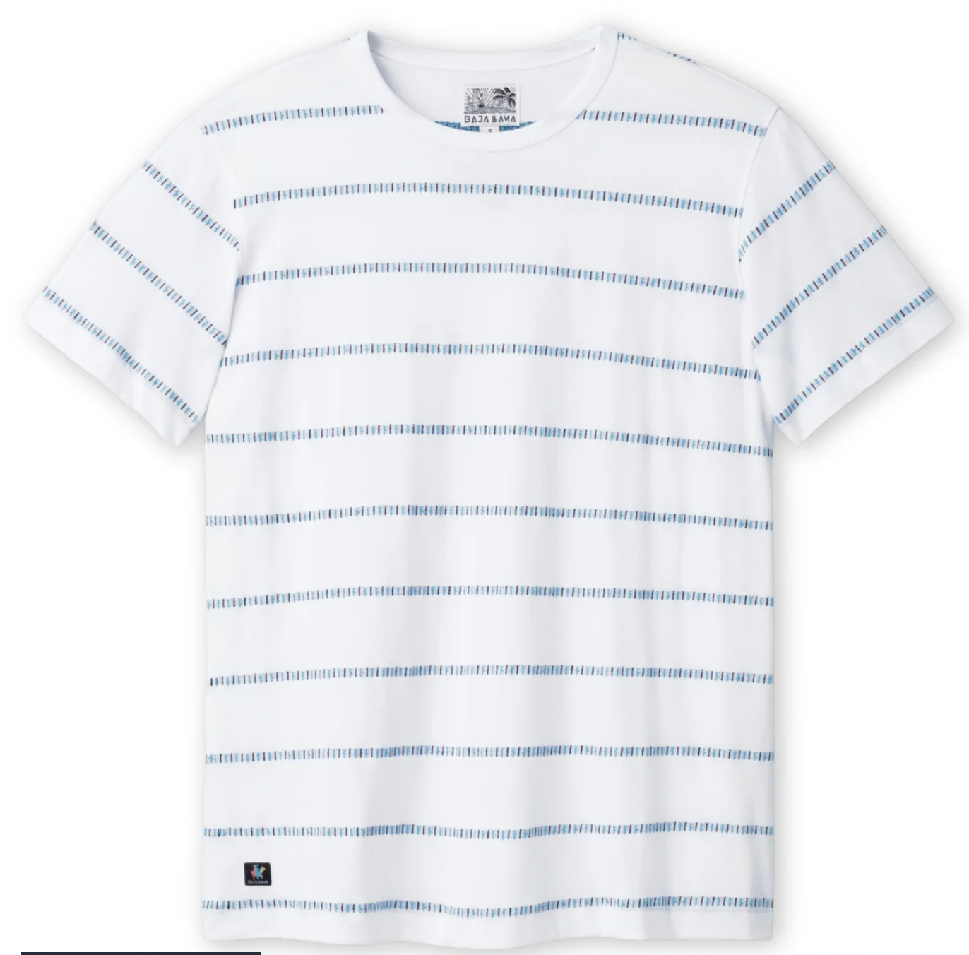 Baja Llama M SS Onassis Tee IVORY MORRIS CODE