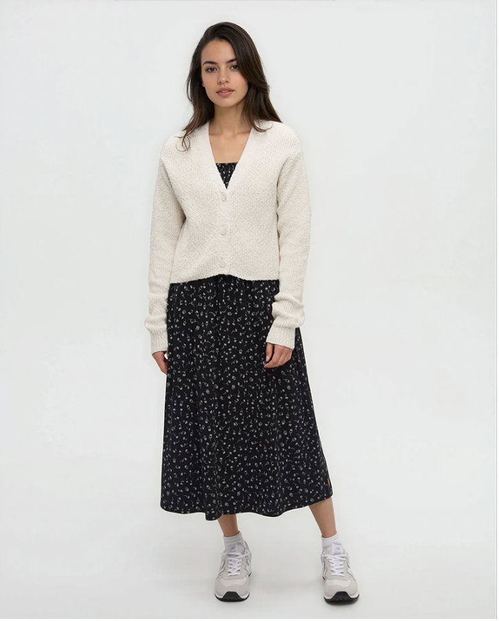 tentree W Poplar Cardigan COTTON WHITE