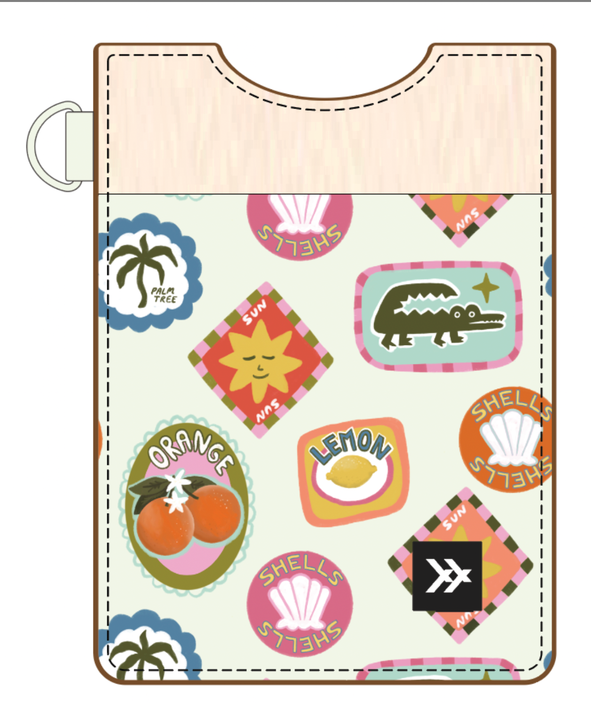 Thread Vertical Wallet FLORIDA STAMPS