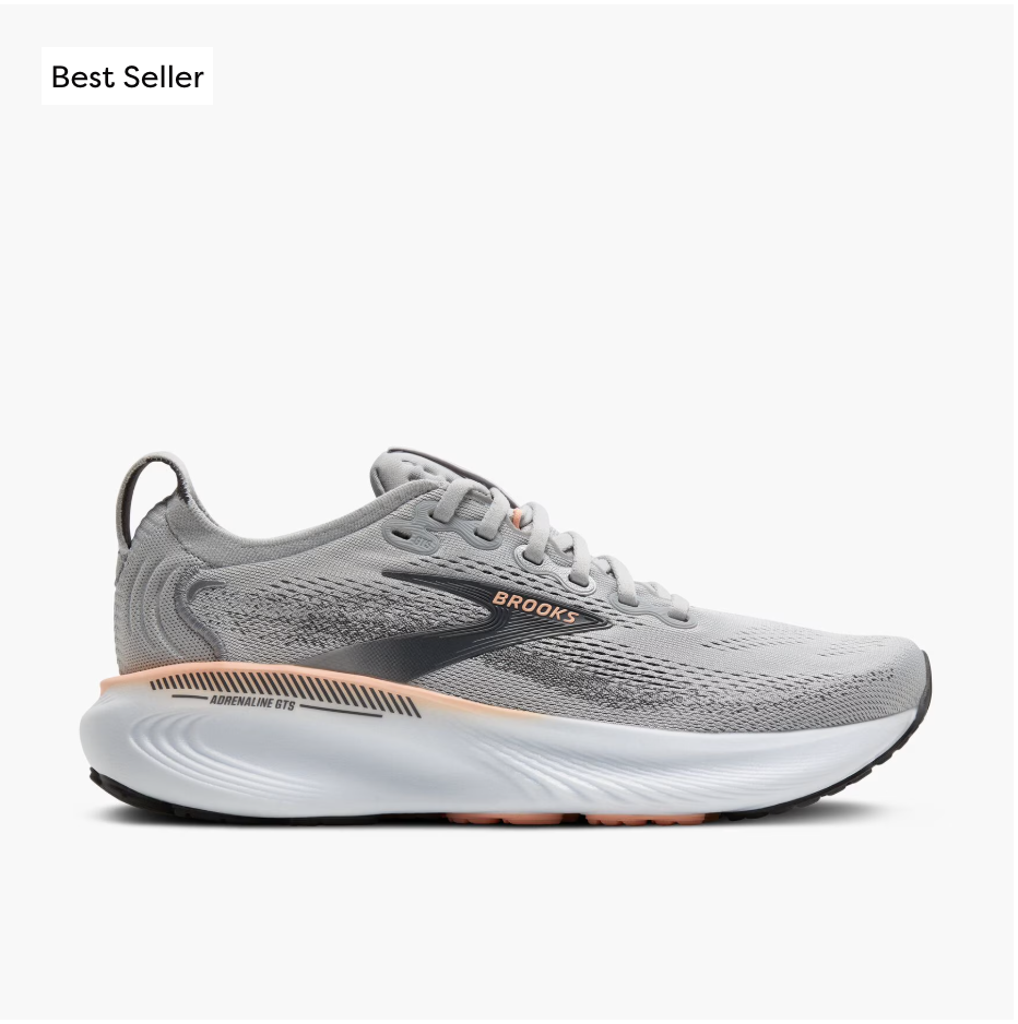 Brooks W Adrenaline GTS 25 GREY / BLACKENED PEARL / CORAL